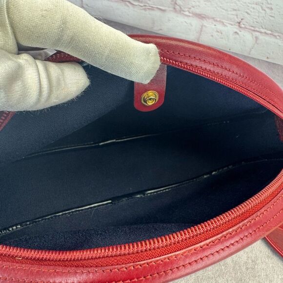 Christian Dior Trotter Vintage Red Leather Bag with Pouch - Picture 14 of 16